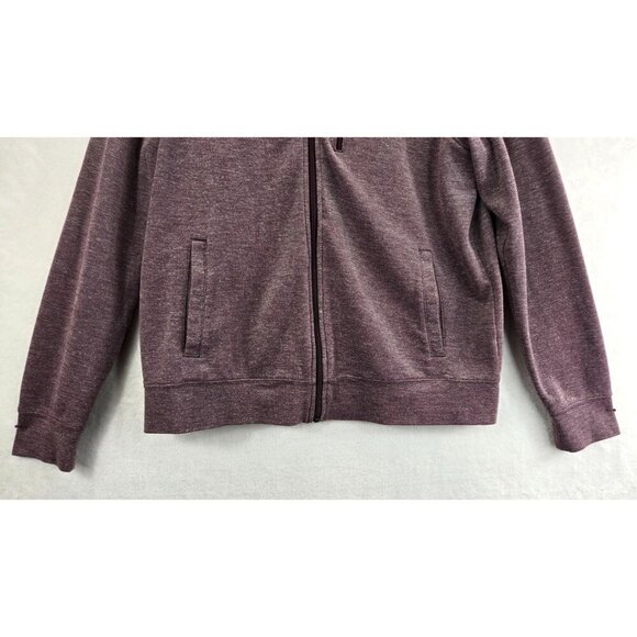 LL Bean Sweatshirt Jacket Full-Zip Plum Weave M Cotton Polyester Traditional Fit - Picture 10 of 14